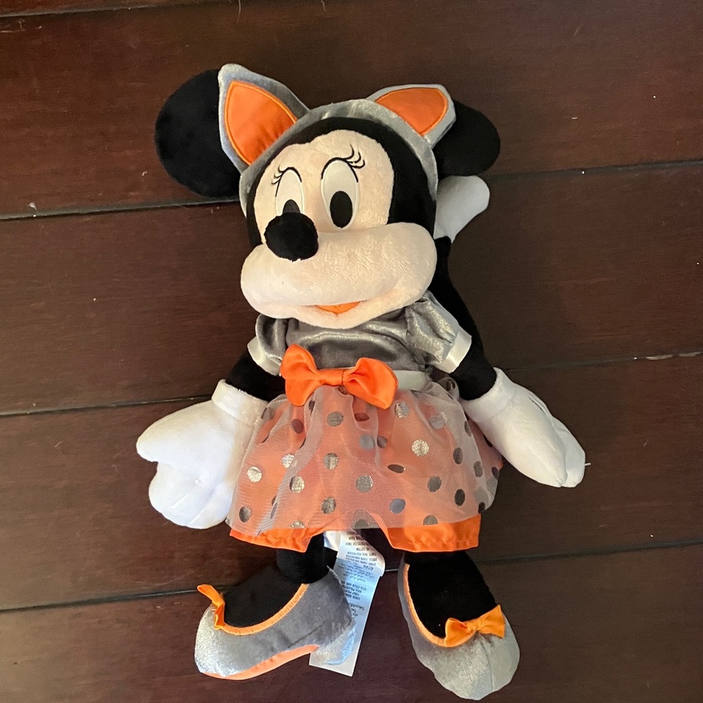 Disney Minnie Mouse Halloween Plush with Orange and Silver Accents - Picture 2 of 8